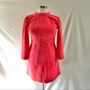 Vintage 60s Pink Dress Long Sleeve Fits Size 14